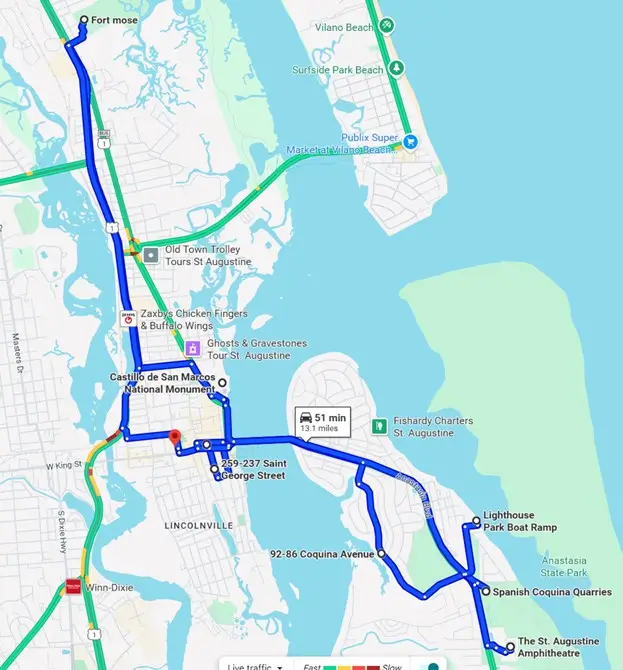Map of the St. Augustine