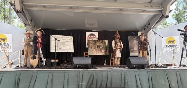BTSF living history crew on the America's 250th Anniversary Stage
