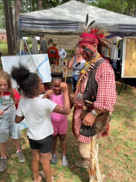 Chief Ahaya explaining Seminole Indian ways