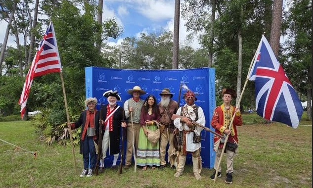 Living history crew following their presentation of the St. Mary's skirmish.